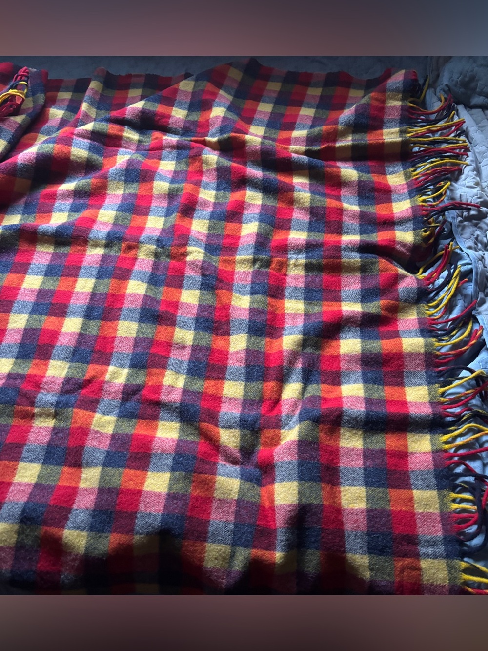 Vintage Pendleton Virgin Wool
Fringe Throw Blanket Window